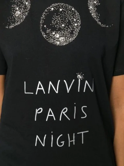 Shop Lanvin Paris Night Print T-shirt In Black