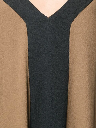 Shop Fabiana Filippi Asymmetric Dress In Brown