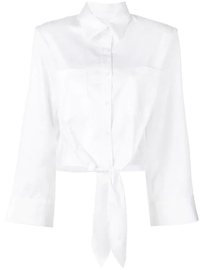 Shop Almaz Knot Shirt In White