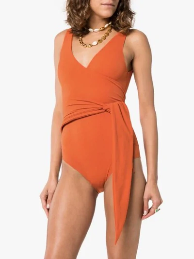 Shop Lisa Marie Fernandez Dree Louise Swimsuit In Orange