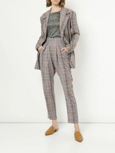 checked blazer