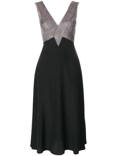 Shop Christopher Kane Crystal Embellished Midi Dress In Black