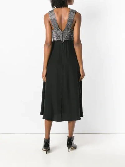 Shop Christopher Kane Crystal Embellished Midi Dress In Black