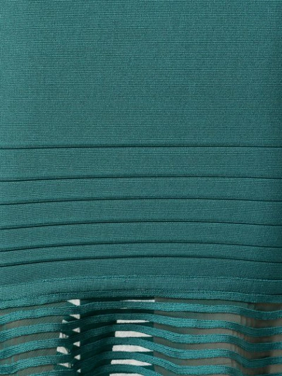 Shop Herve Leger Fitted Party Dress In Green