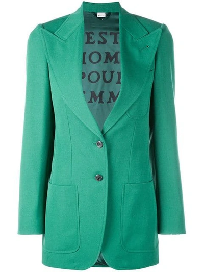 Shop Gucci Tailored Blazer  In Green