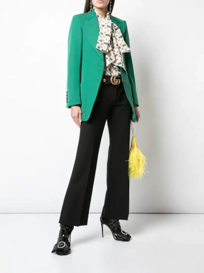 Shop Gucci Tailored Blazer  In Green