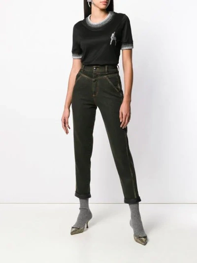 Shop Marco De Vincenzo High-waisted Jeans In Black