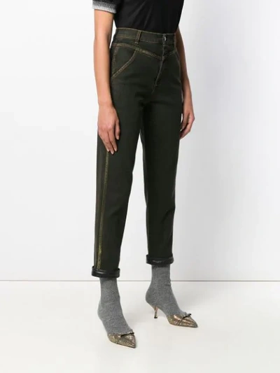 Shop Marco De Vincenzo High-waisted Jeans In Black