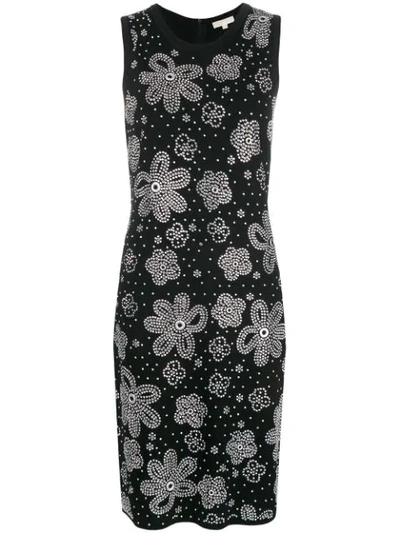 Shop Michael Michael Kors Flower Studded Pencil Dress - Black