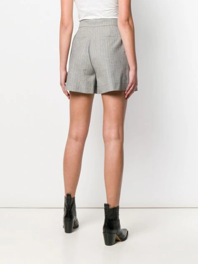 Shop Pinko Pleated Short Shorts In Grey