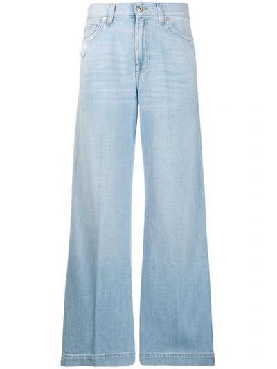 Shop 7 For All Mankind High Waist Flare Jeans In Blue