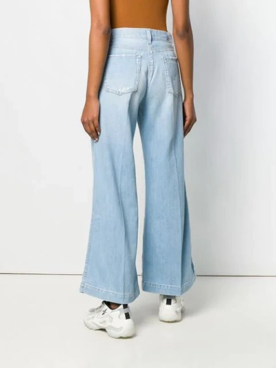 Shop 7 For All Mankind High Waist Flare Jeans In Blue