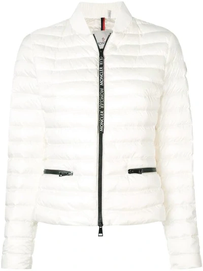 Shop Moncler Fitted Padded Jacket In White