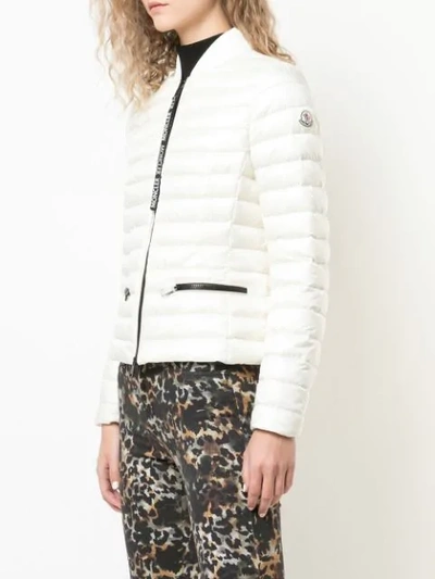 Shop Moncler Fitted Padded Jacket In White