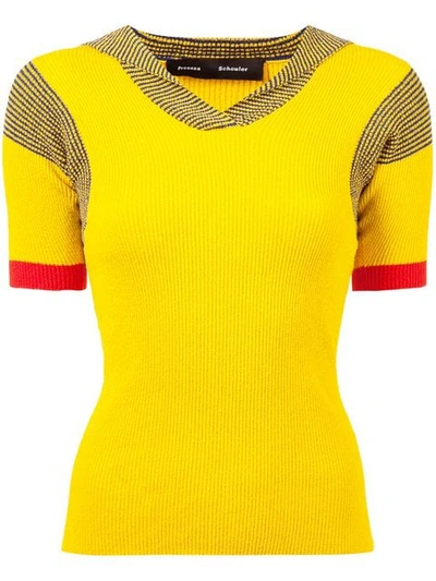 Shop Proenza Schouler Terry Boucle Knit Top In Yellow
