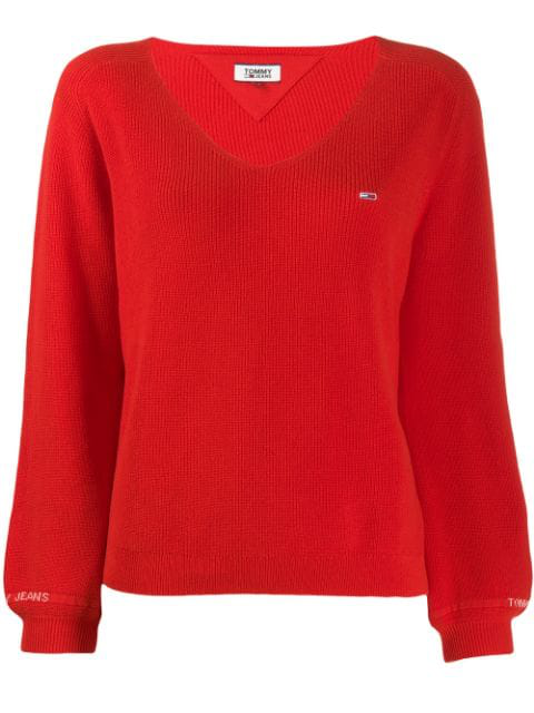 tommy jeans jumper red