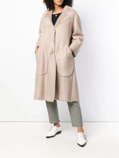 Shop Desa 1972 Oversized Coat In Neutrals