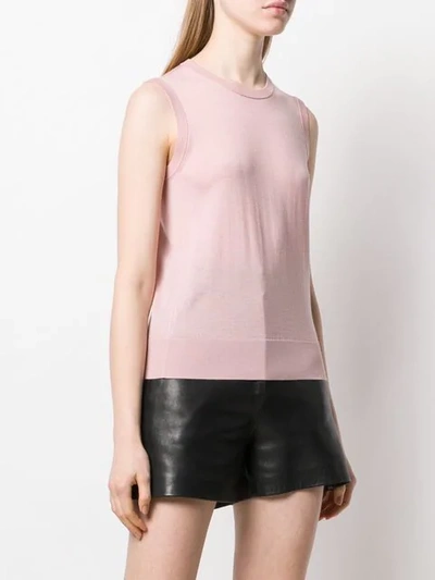 Shop Dolce & Gabbana Basic Sleeveless Sweater In Pink