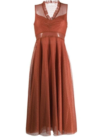 Shop Sandro Cassy Dress In Orange