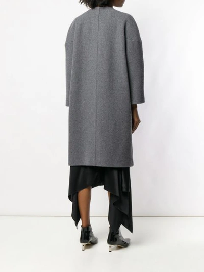 Shop Marni Cocoon Coat In Grey
