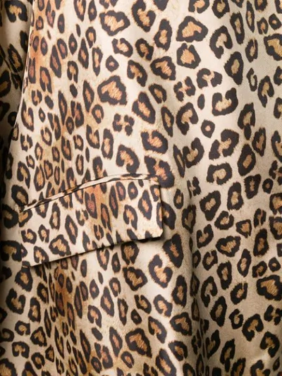 Shop Alberto Biani Leopard Print Cape Jacket In Neutrals