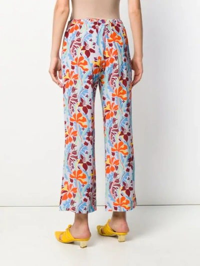 Shop Stine Goya Truman Daffodil Print Trousers In Purple