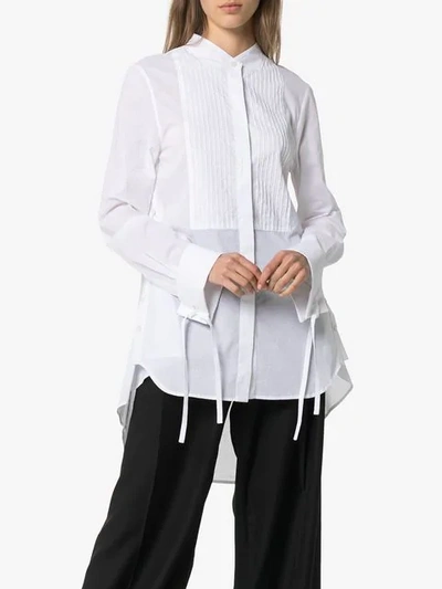 Shop Ann Demeulemeester Hemd Mit Latz In White