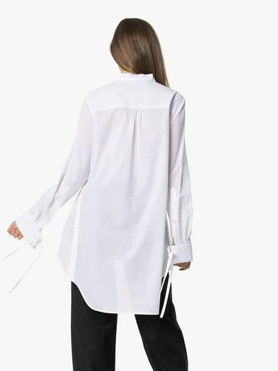 Shop Ann Demeulemeester Hemd Mit Latz In White