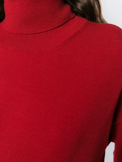 Shop Dsquared2 Turtleneck Sweater Dress In Red