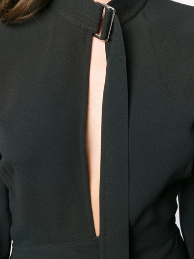 Shop Victoria Beckham Keyhole Crepe Dress In Black