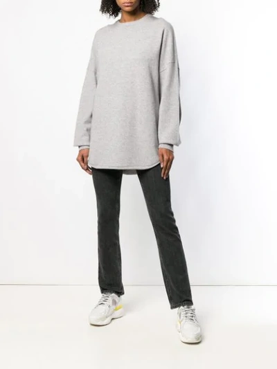 Shop Extreme Cashmere Oversized Long-sleeve Sweater In Grey