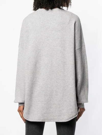 Shop Extreme Cashmere Oversized Long-sleeve Sweater In Grey