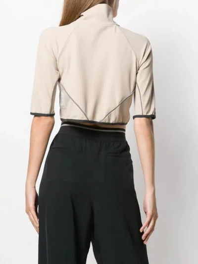 Shop A-cold-wall* Cropped Short-sleeve Top In Neutrals