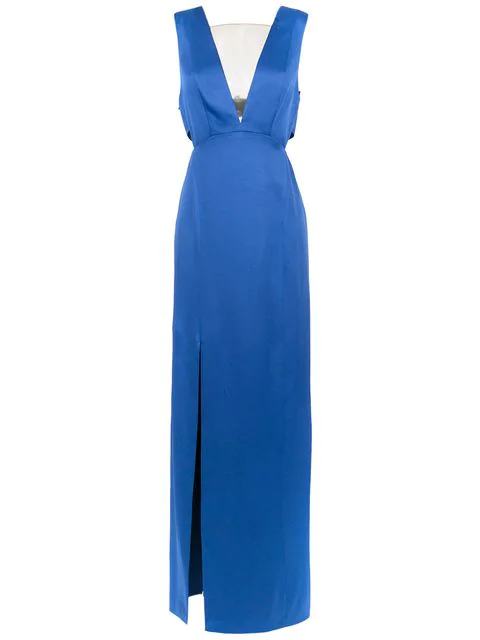 Tufi Duek Long Party Dress In Blue | ModeSens