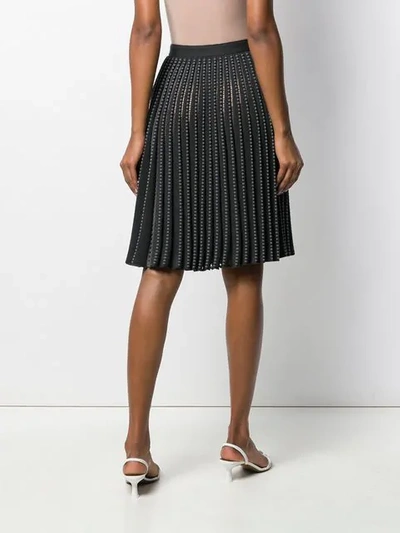 Pre-owned Alaïa Pleated Circle Skirt In Grey