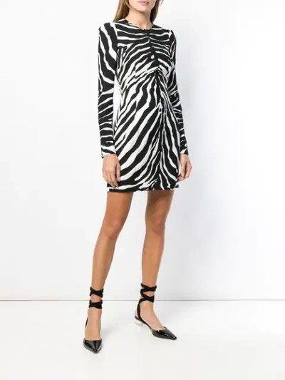 Shop Dolce & Gabbana Zebra Print Tube Dress In Black
