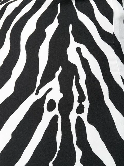 Shop Dolce & Gabbana Zebra Print Tube Dress In Black