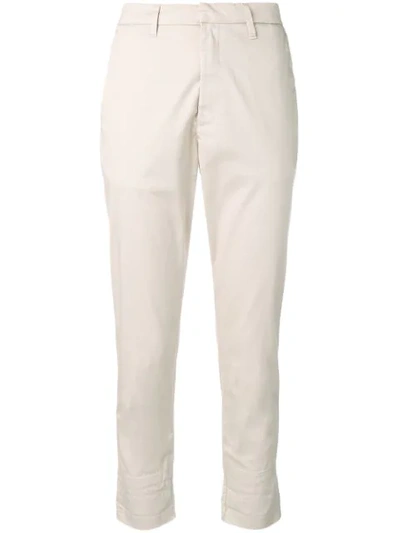Shop Hope Cropped Slim Fit Trousers In Neutrals