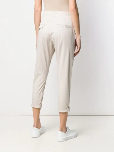 Shop Hope Cropped Slim Fit Trousers In Neutrals