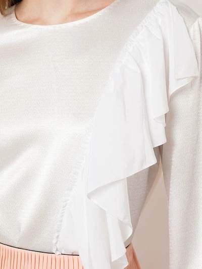 Shop Tome Ruffle Embellished Blouse - White