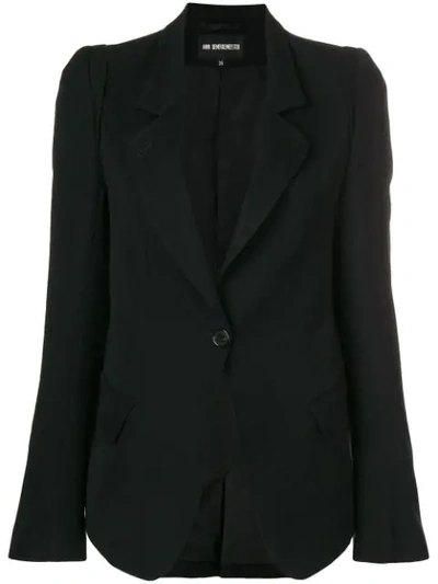 Shop Ann Demeulemeester Classic Fitted Blazer In Black