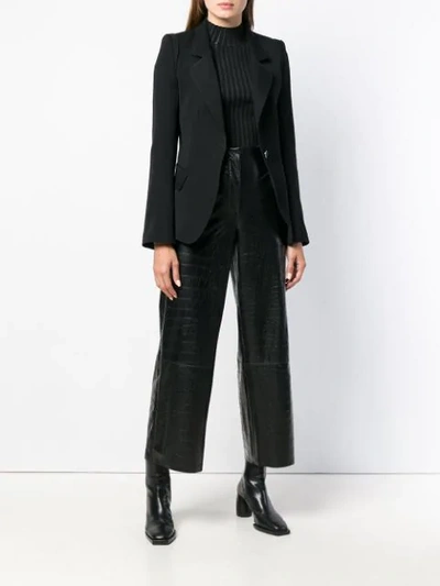 Shop Ann Demeulemeester Classic Fitted Blazer In Black