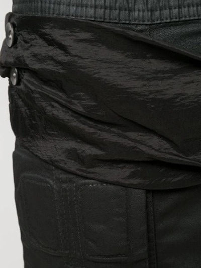 Shop Rick Owens Drkshdw Deconstructed Wax Trousers In Black