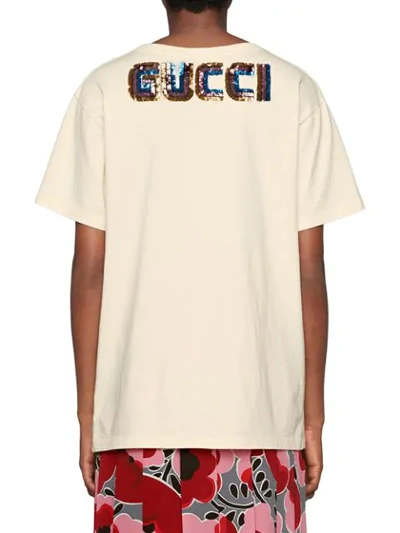 Shop Gucci ”maison De L'amour” T-shirt With Bosco And Orso In White