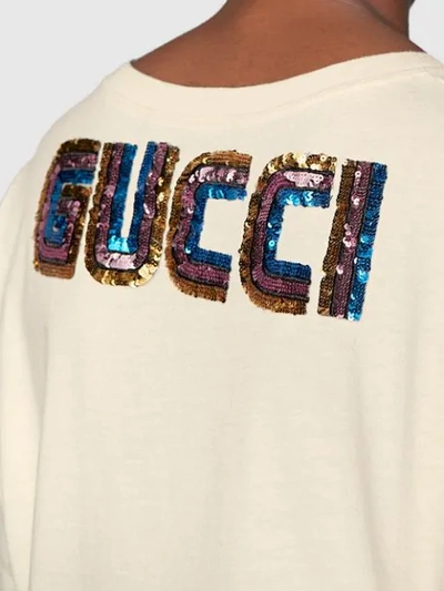 Shop Gucci ”maison De L'amour” T-shirt With Bosco And Orso In White