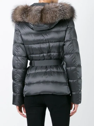 Shop Moncler 'tatie' Padded Jacket - Grey