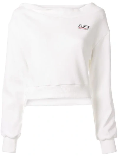 Shop Ground Zero Logo Patch Sweatshirt In White