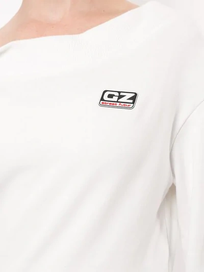 Shop Ground Zero Logo Patch Sweatshirt In White