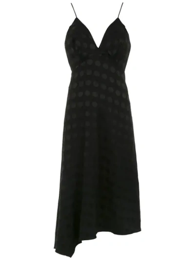 Shop Tufi Duek Asymmetric Jacquard Dress - Black