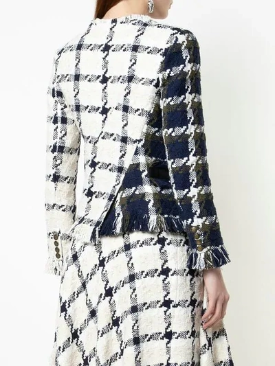 Shop Monse Two-tone Twisted Tweed Jacket In White